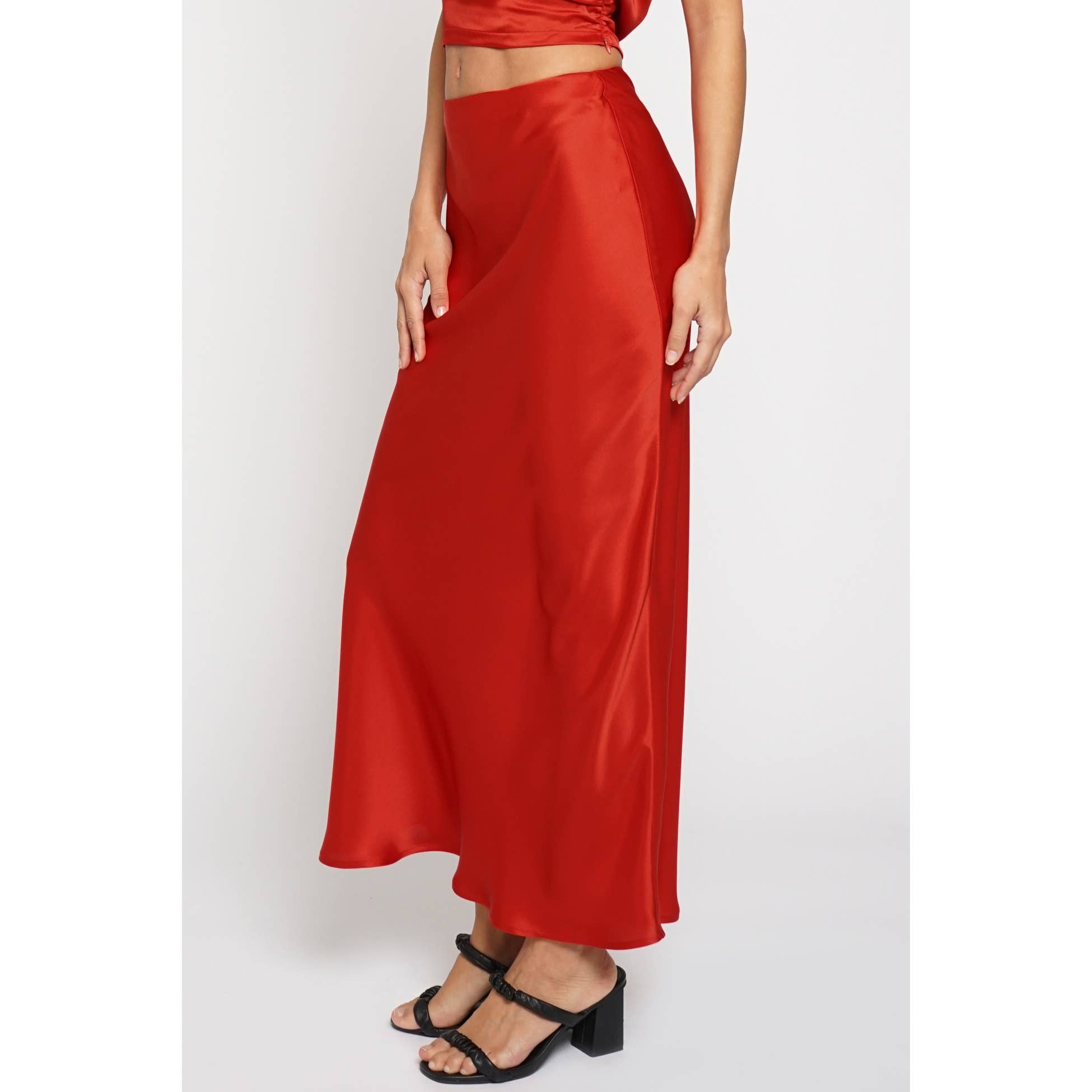 Claret Maxi Skirt