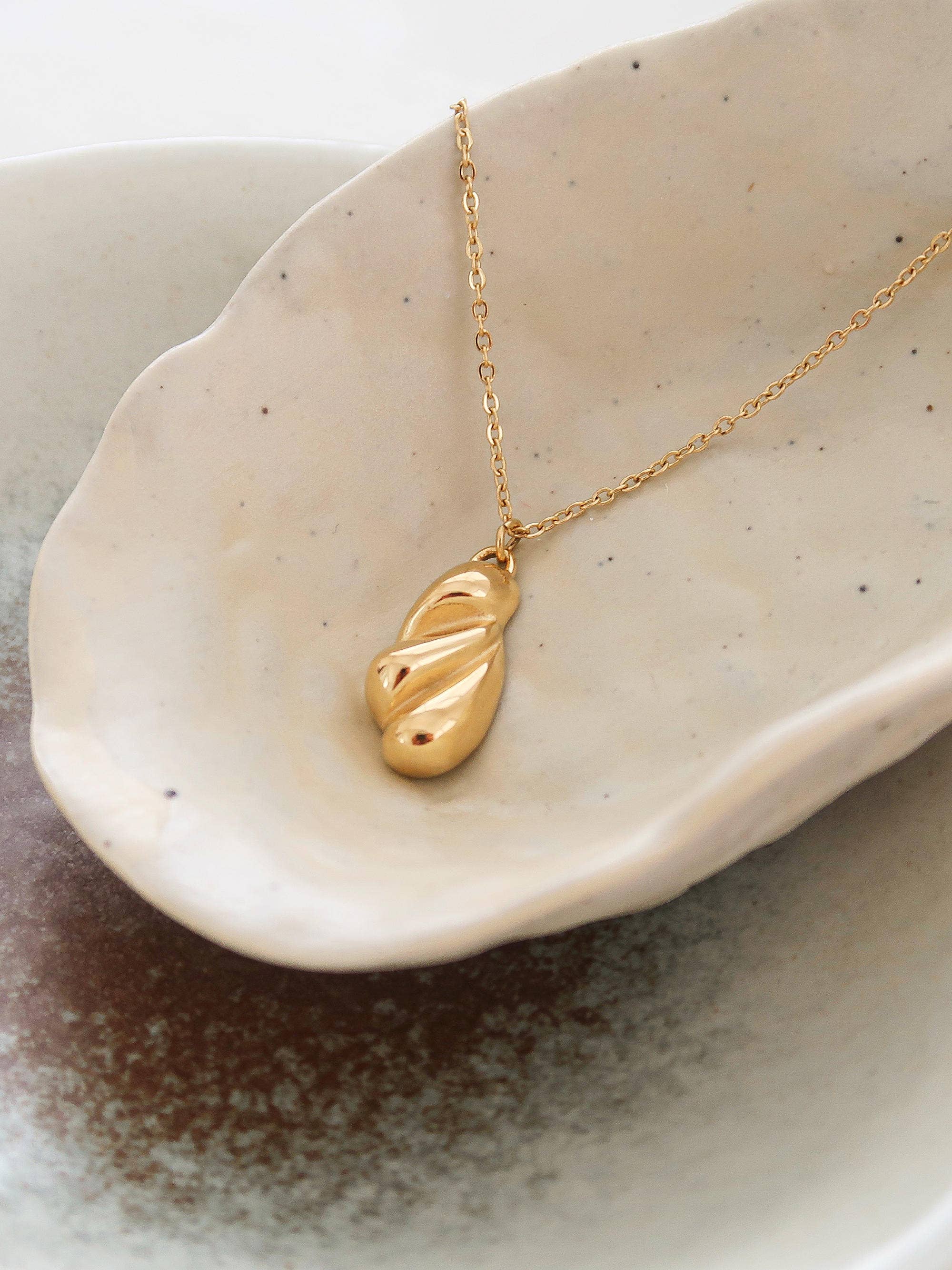 Claudette Croissant Pendant Necklace