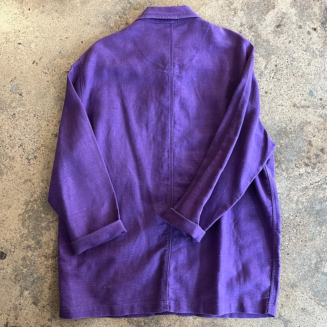 Liz Wear Ramie & Cotton Purple Chore Jacket