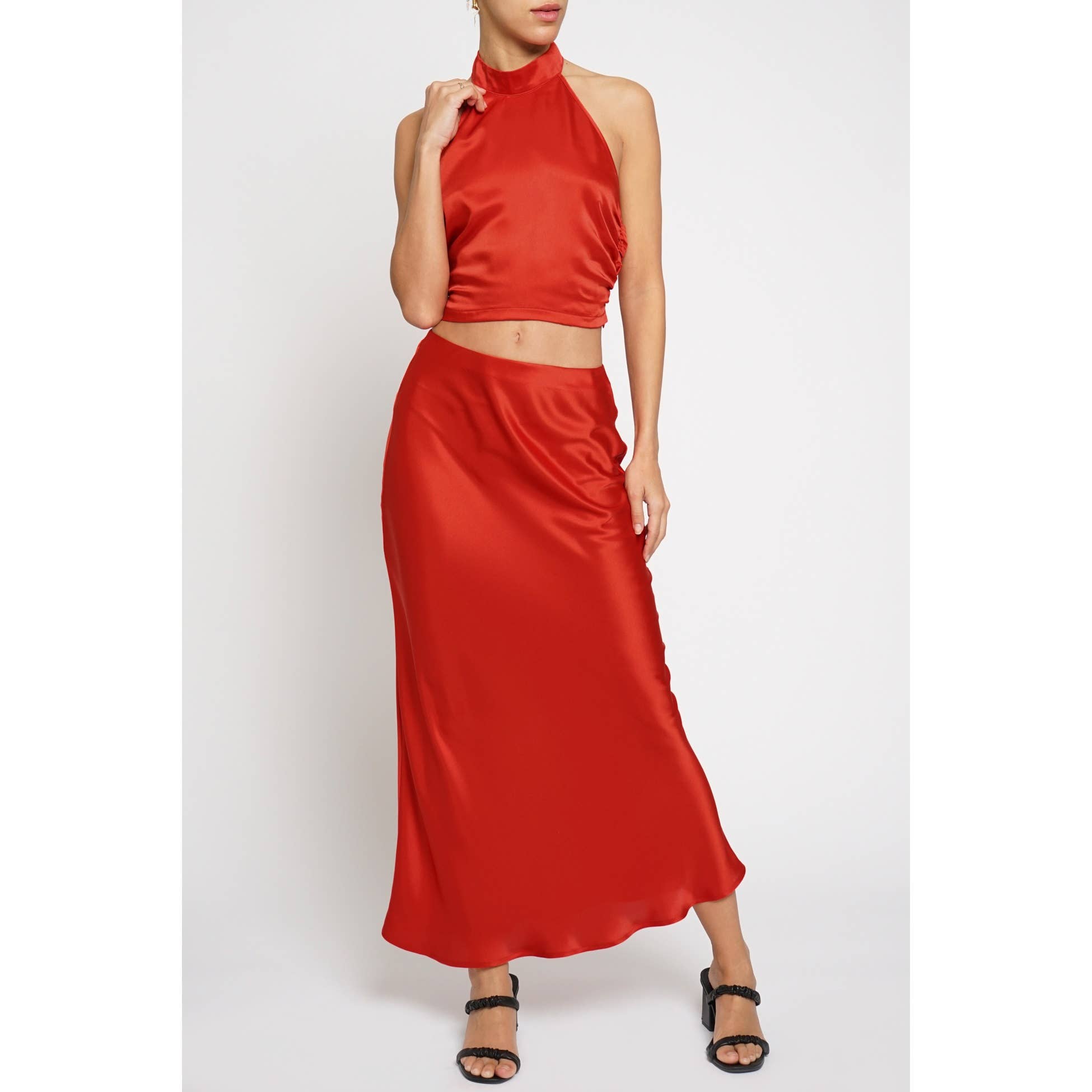 Claret Maxi Skirt